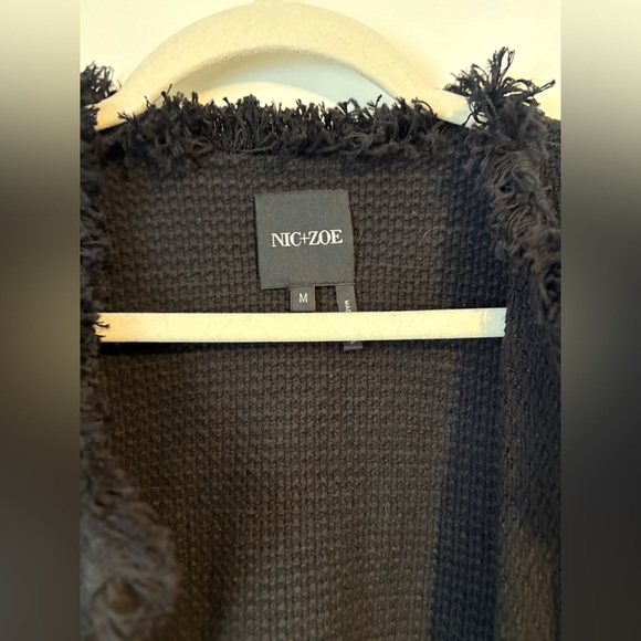 Nic+Zoe Fringe Mic Knit Open Front Jacket - Picture 6 of 17